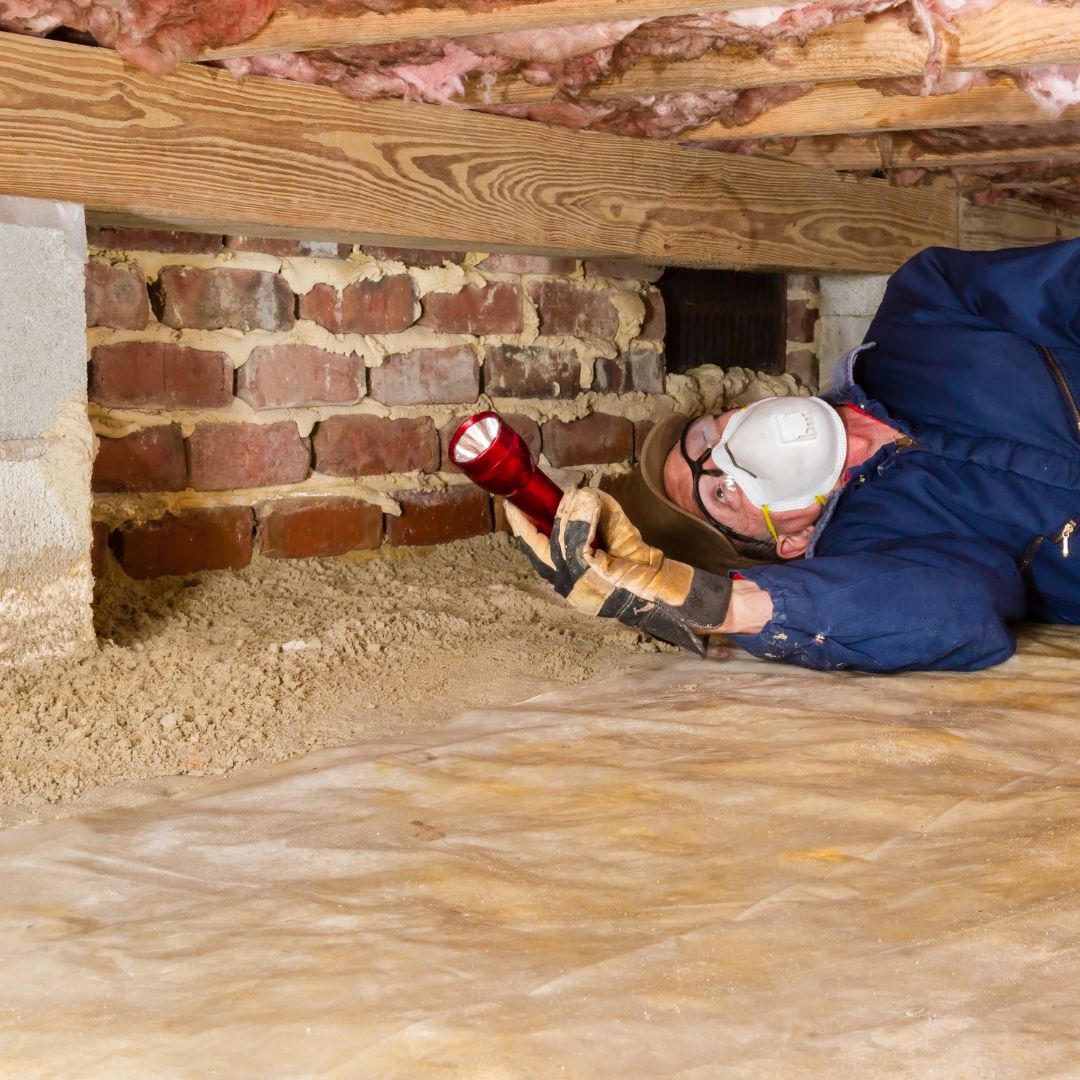 termite inspection under floorboards