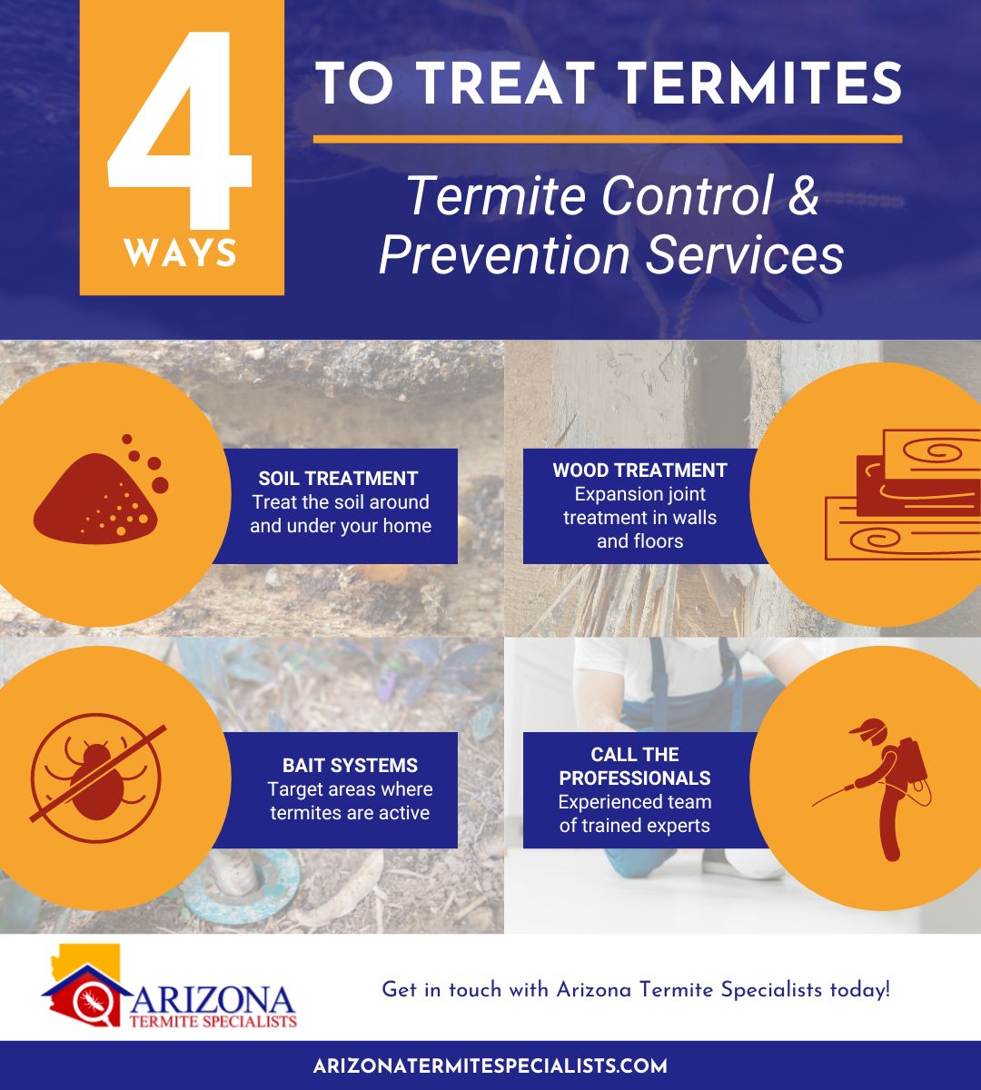 4 ways to treat termites infographic